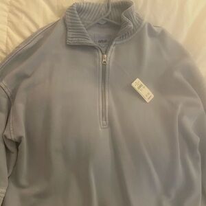 Blue Aerie quarter zip sweatshirt NWT
